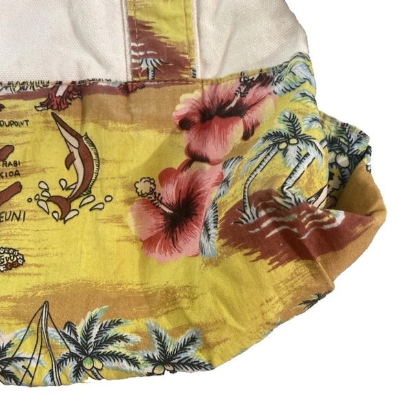 Old navy palm tree shoulder canvas tote bag multicolor y2k - Picture 2 of 8